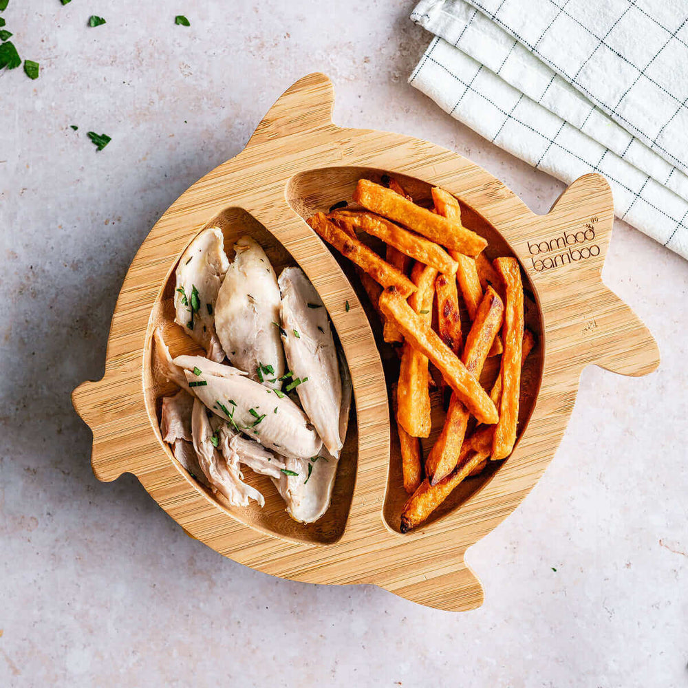 Chicken Drumsticks with Sweet Potato Chips Recipe