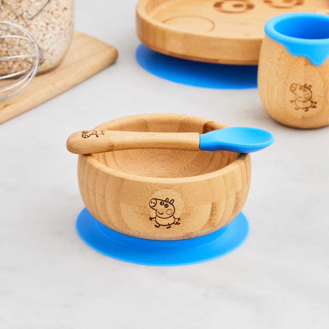 Pig Bamboo Suction Bowl and Spoon bamboo bamboo
