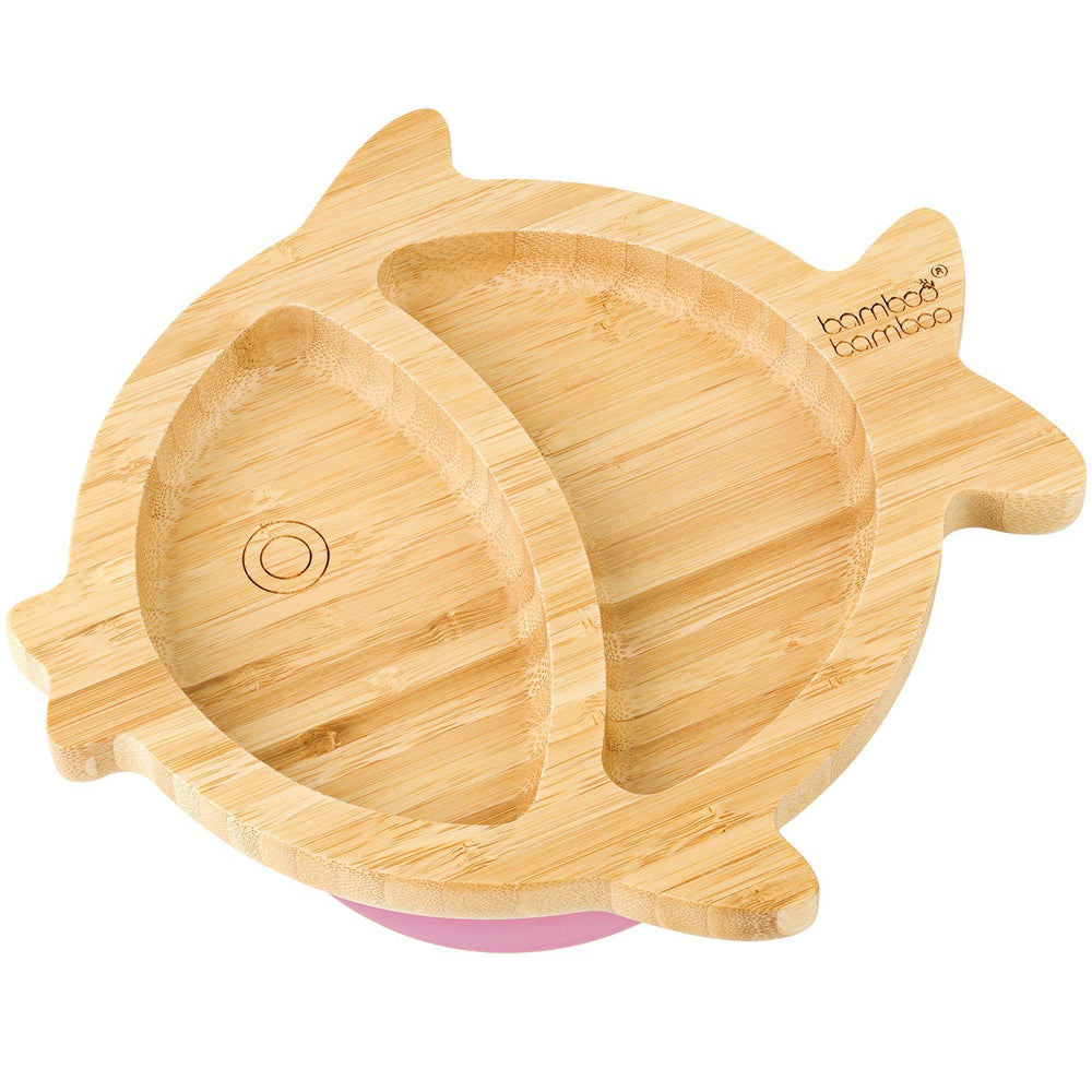 
            
                Load image into Gallery viewer, Bamboo Little Fish Suction Plate Baby Product bamboo bamboo Pink 
            
        