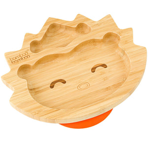 Bamboo Hedgehog Suction Plate Baby Product BB Pre-Order Orange 