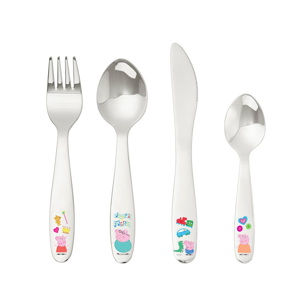 Peppa Pig 4 piece cutlery set bamboo bamboo 